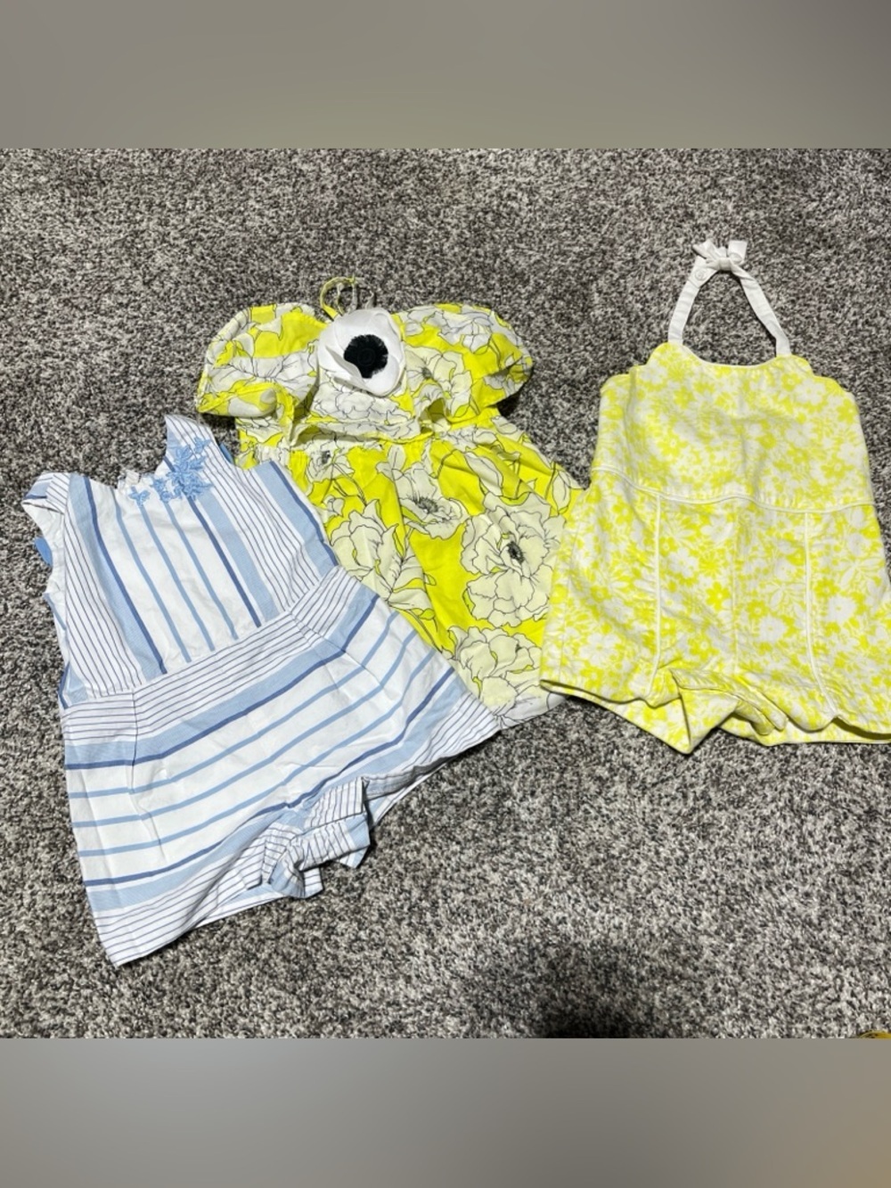 Lot of 3 Janie and Jack Baby Girls Outfits Size 6-12 Months